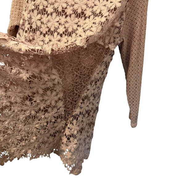 Simply Couture Blouse Sz XL Rose Lace Patchwork Tunic Top. NWT - Picture 10 of 12